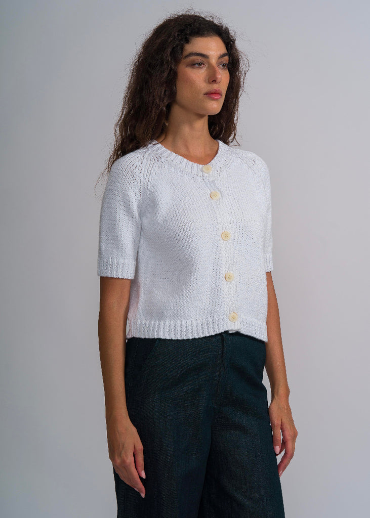 MJ Watson | Cardigan | White