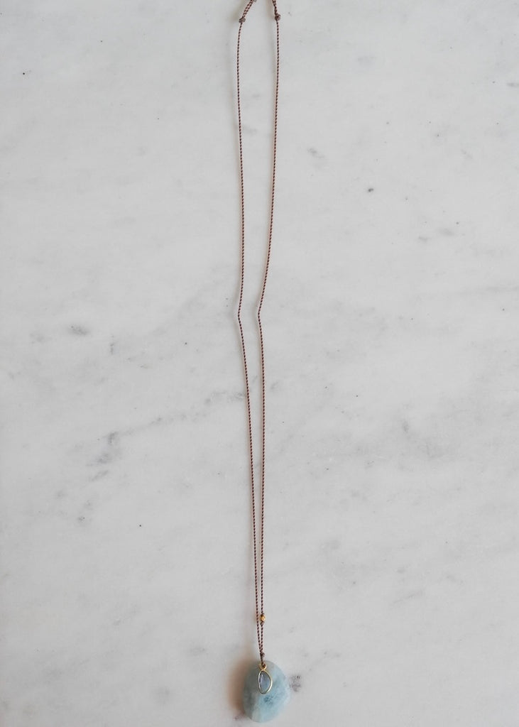 Margaret Solow | Aquamarine + Sapphire Necklace