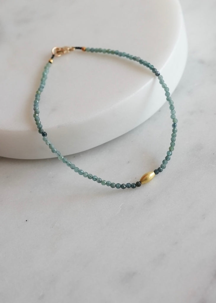Margaret Solow | Blue Tourmaline + 18k Bracelet