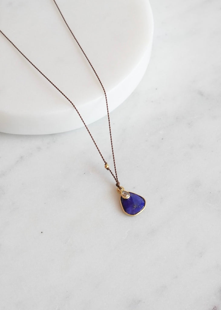 Margaret Solow | Lapis and Diamond + 18kg Necklace