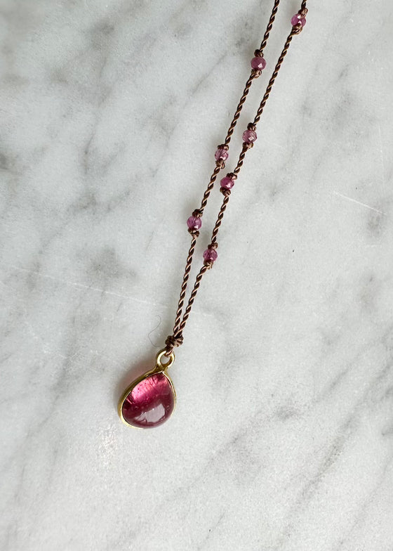 Margaret Solow | Tourmaline and Ruby + 18kg Necklace