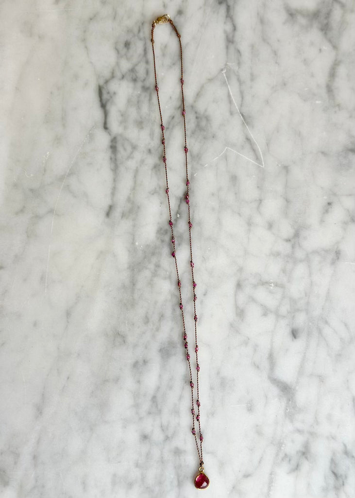 Margaret Solow | Tourmaline and Ruby + 18kg Necklace