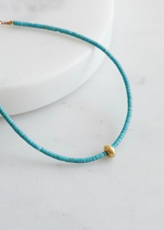 Margaret Solow | Turquoise + 18k Bracelet