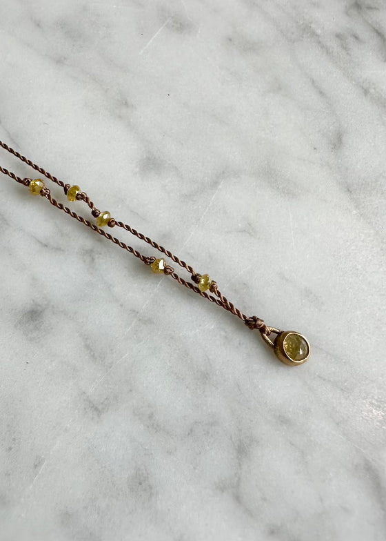 Margaret Solow | Yellow Diamond + 18kg Necklace