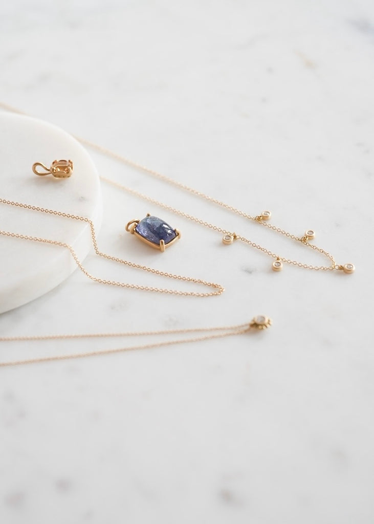 Marian Maurer | City Charm | Rectangular Tanzanite Pendant | 18k