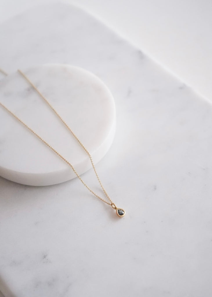 Marian Maurer | City Pendant | Pear Blue Sapphire | 16"