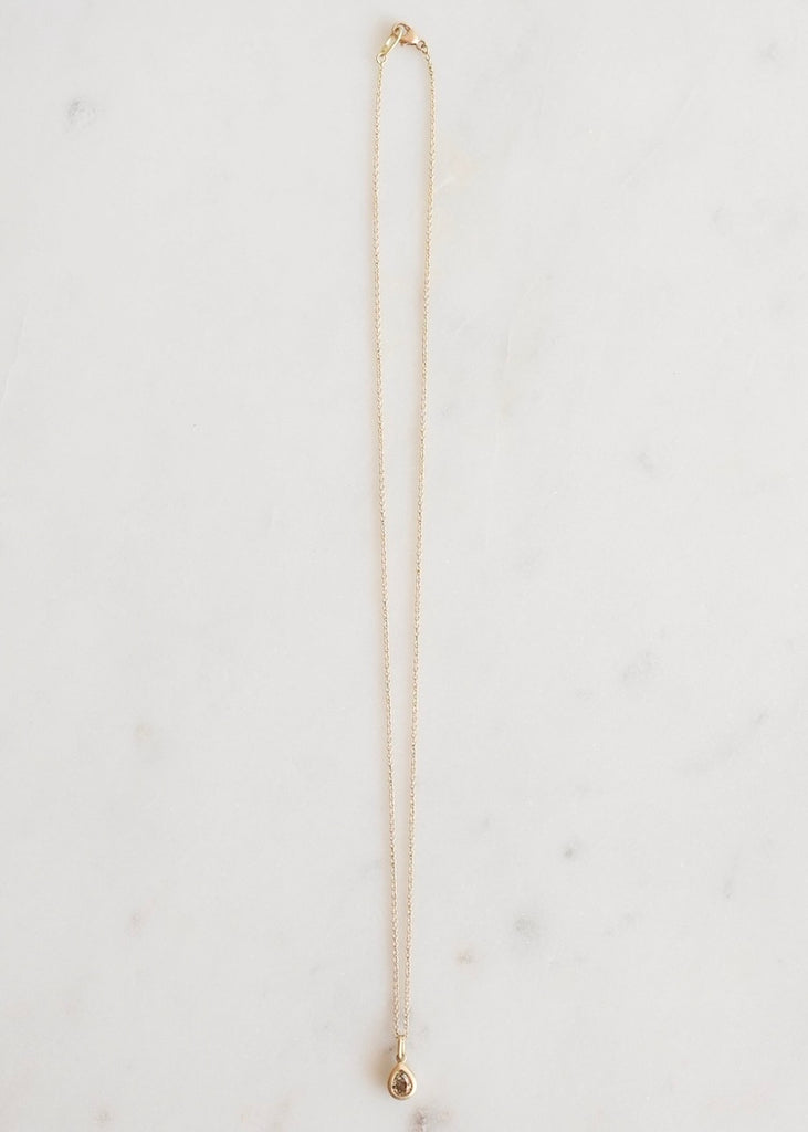 Marian Maurer | City Pendant | Pear Champagne Diamond | 18k