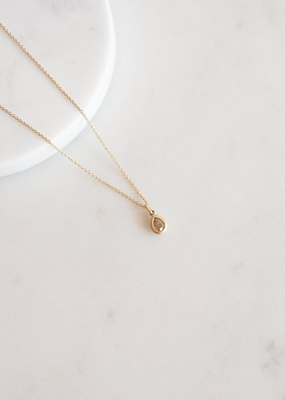 Marian Maurer | City Pendant | Pear Champagne Diamond | 18k