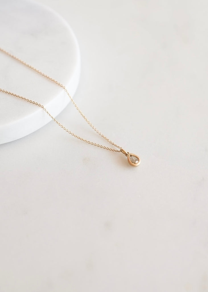 Marian Maurer | City Pendant | Pear Champagne Diamond | 18k