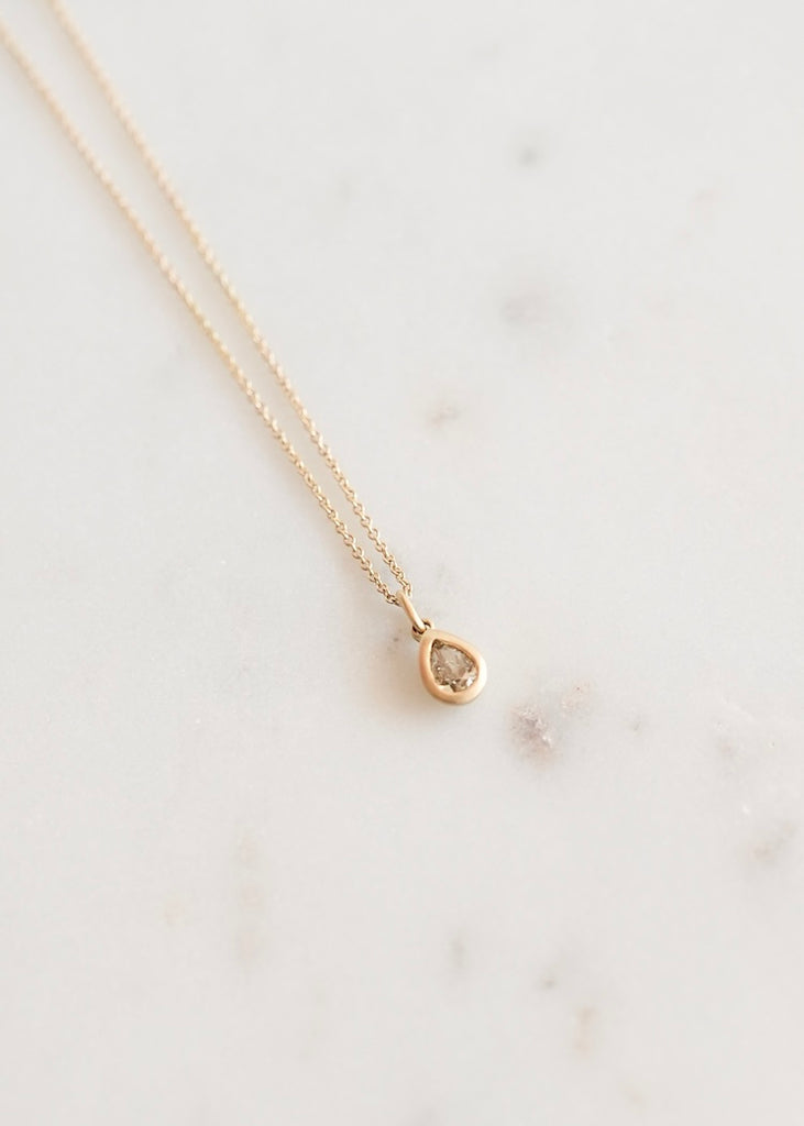 Marian Maurer | City Pendant | Pear Champagne Diamond | 18k