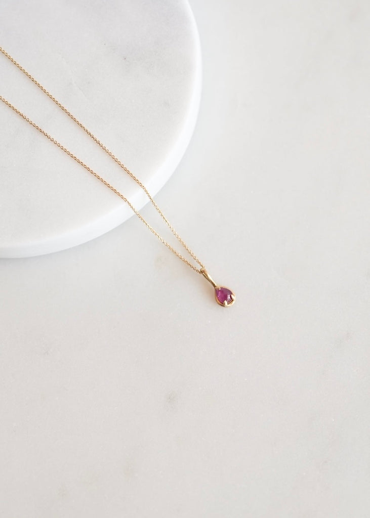 Marian Maurer | City Pendant | Teardrop Ruby | 18k