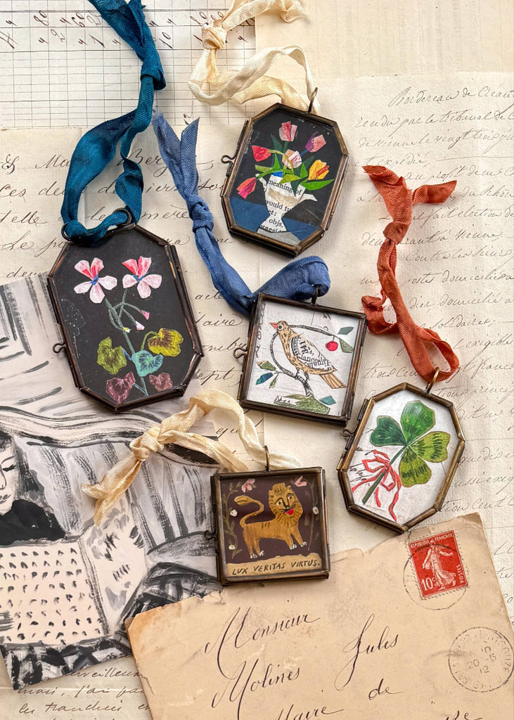 Maris Mirum | Geranium, No. 2 | Vintage Locket Ornament