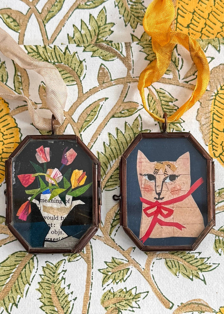 Maris Mirum | Tulips in Urn | Vintage Locket Ornament