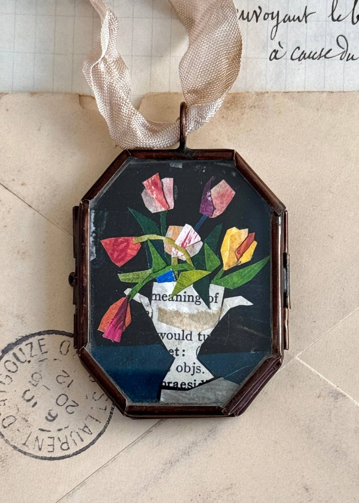Maris Mirum | Tulips in Urn | Vintage Locket Ornament