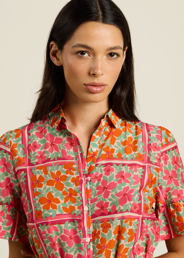 Trovata | Martine Dress in Botanic Tile