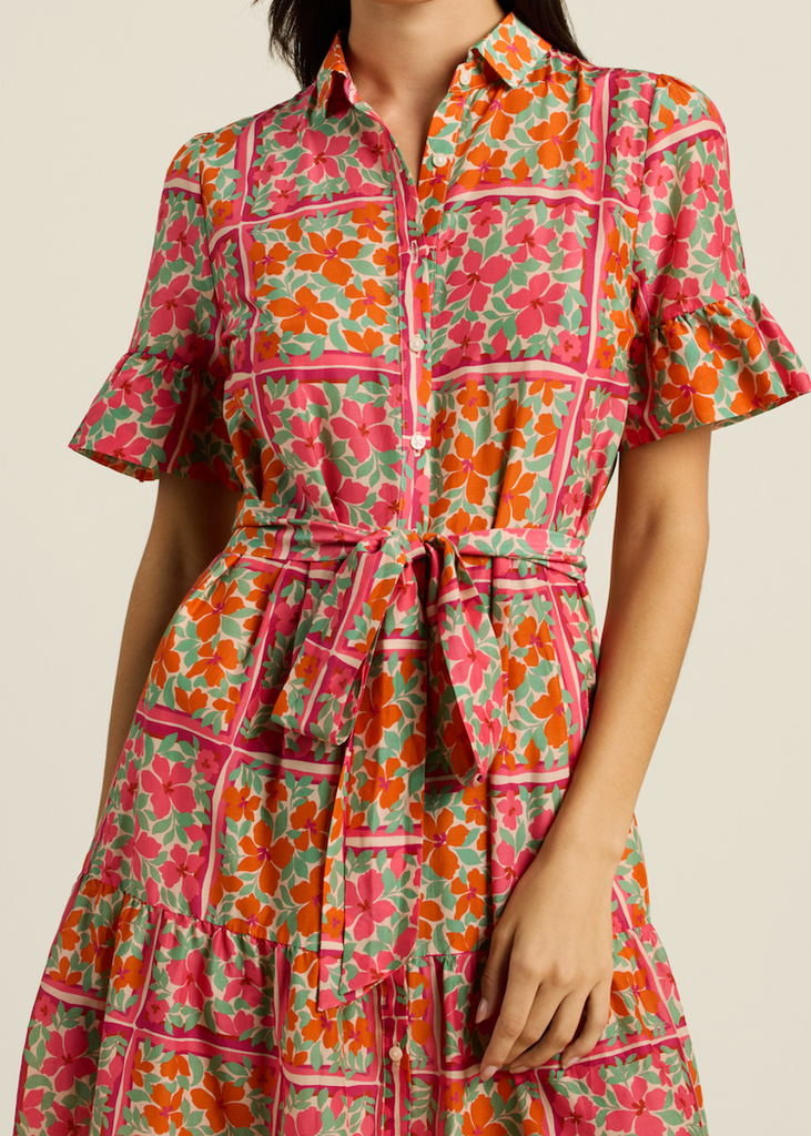 Trovata | Martine Dress in Botanic Tile