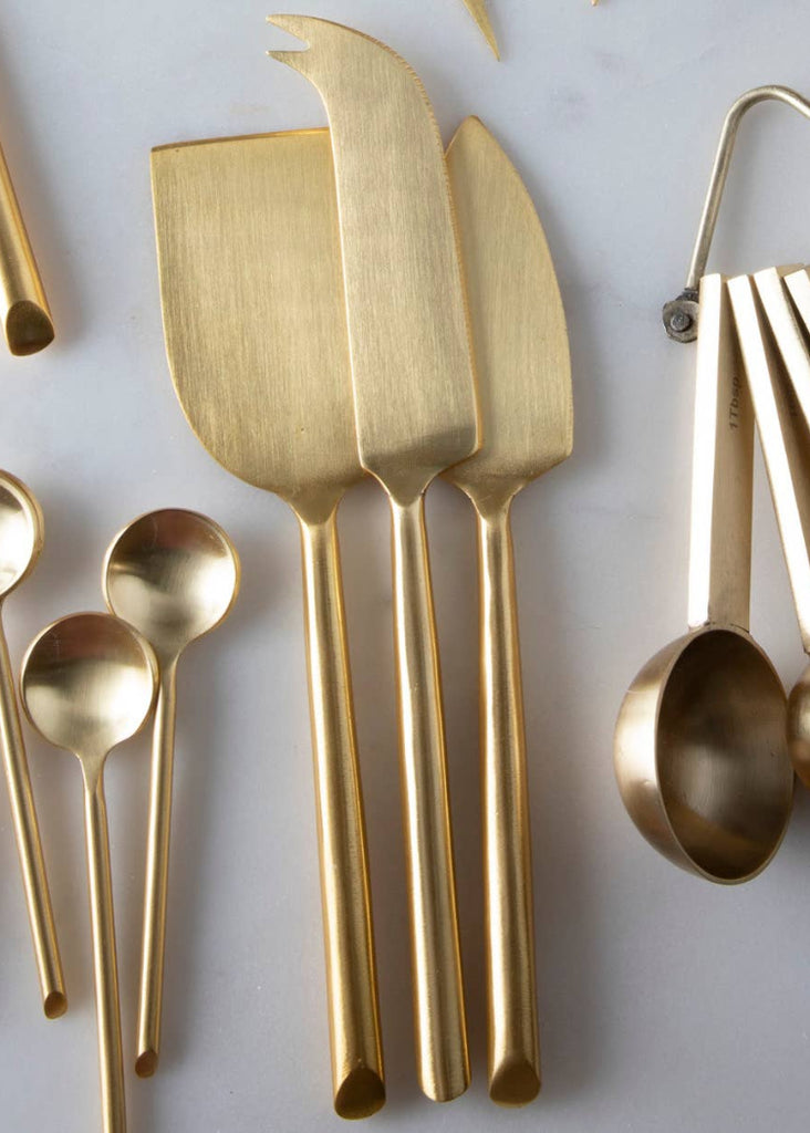 Matte Gold Cheese Knives
