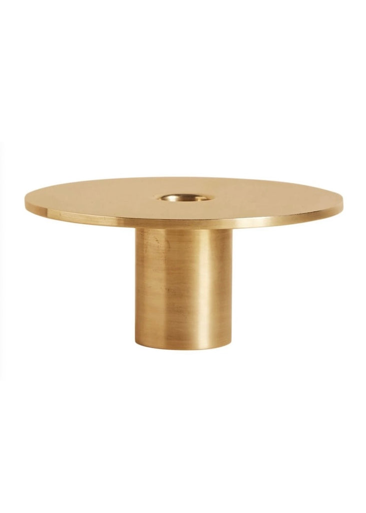 Eclipse Brass Candle Holder | Medium