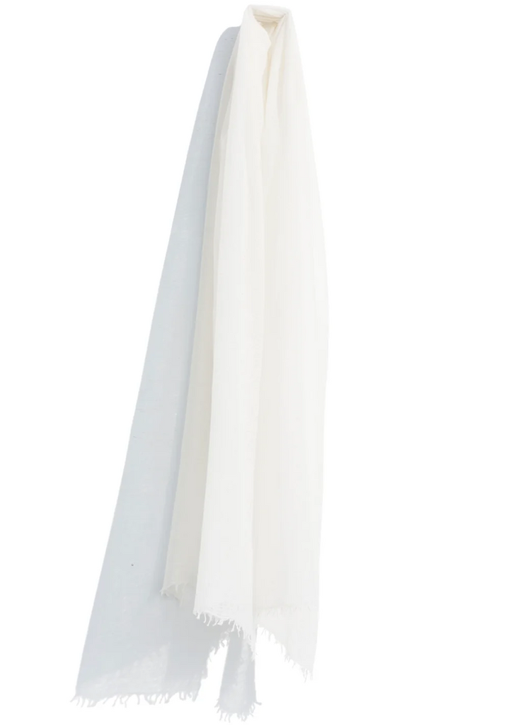 Meg Cohen | Cashmere Whisper Featherweight Scarf | Ivory