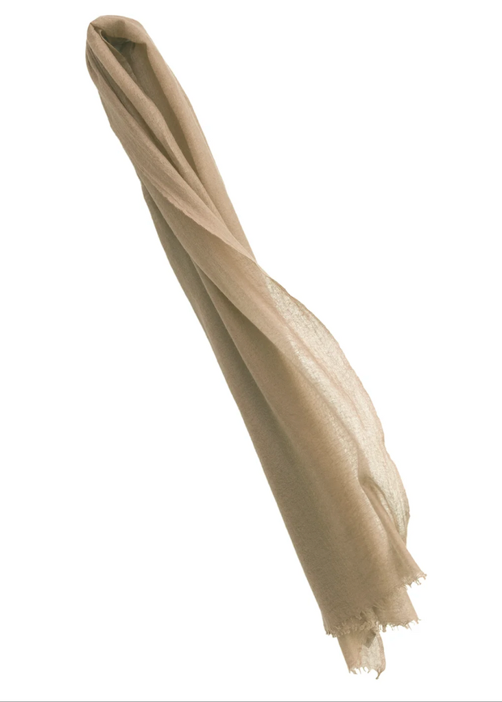 Meg Cohen | Cashmere Whisper Featherweight Scarf | Sand