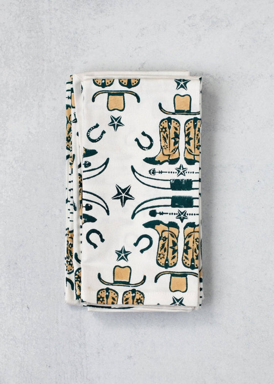 Mended | Dinner  Napkins S/4 | Cowgirl, Midnight