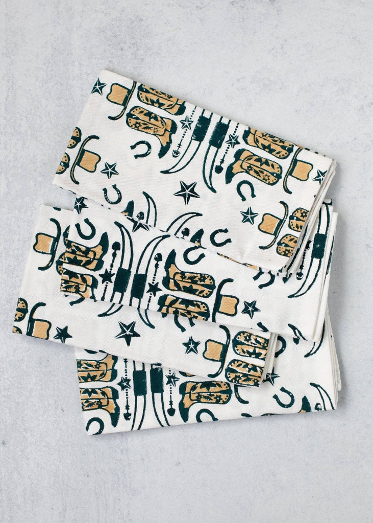 Mended | Dinner  Napkins S/4 | Cowgirl, Midnight