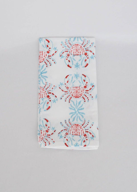 Mended | Dinner Napkins S/4 | King Crab, Saltwater & Poppy