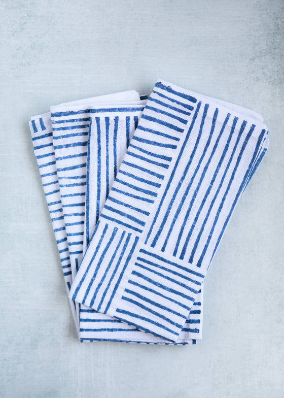 Mended | Dinner Napkins S/4 | Striped Navy