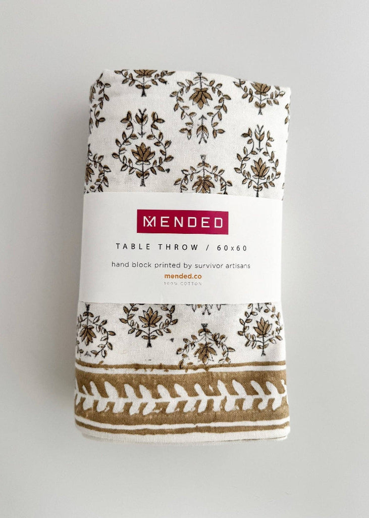 Mended | Table Throw | Lotus