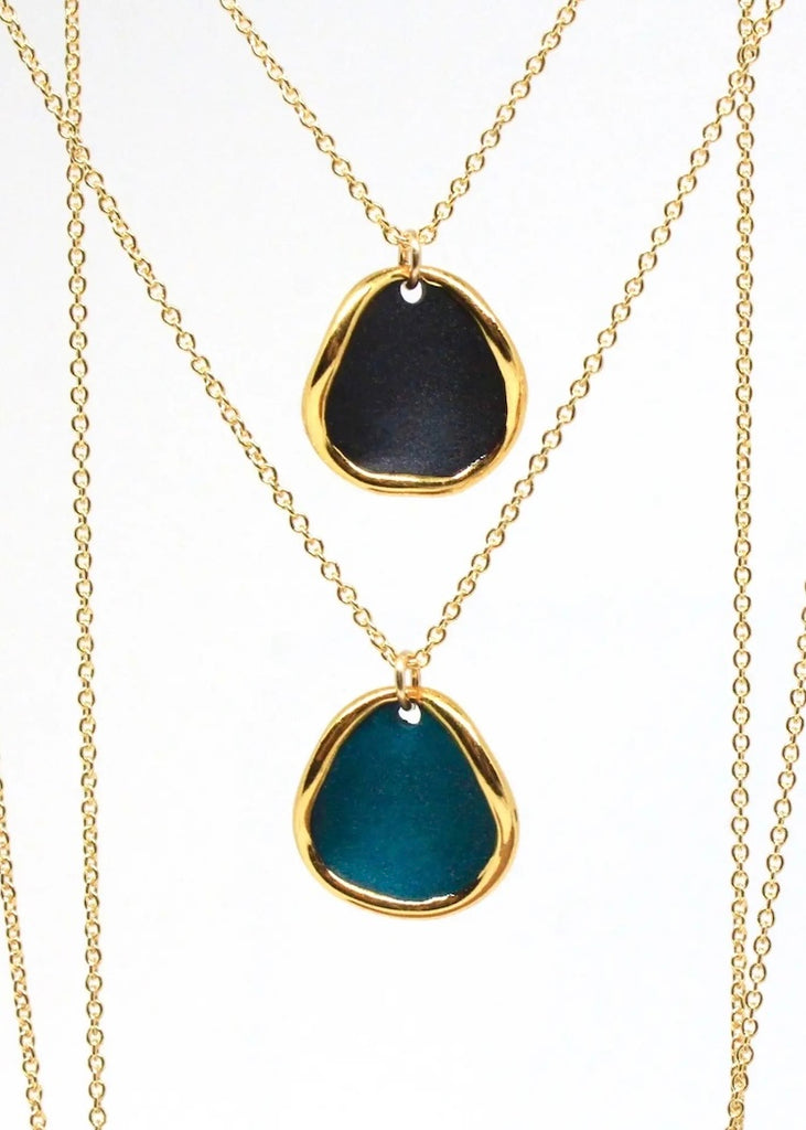Mier Luo | Coral Reef Necklace black and teal