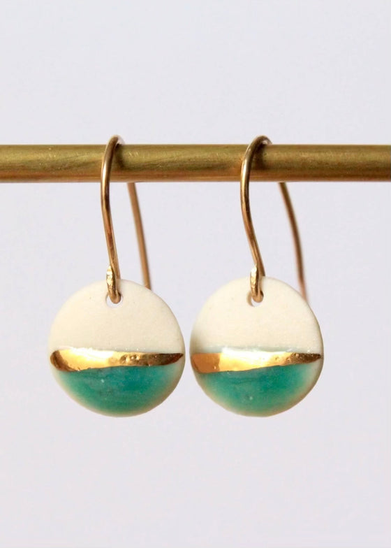 Mier Luo | Gold Striped Circle Earrings