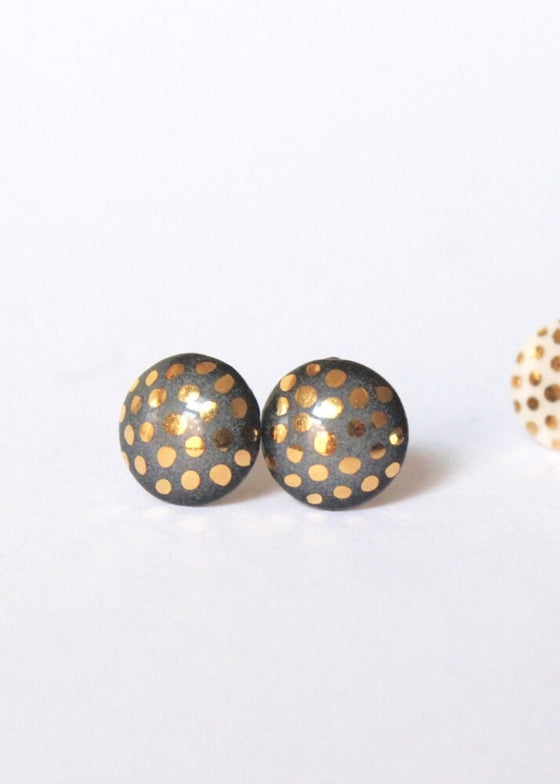 Mier Luo | Ladybug Flat Studs Black