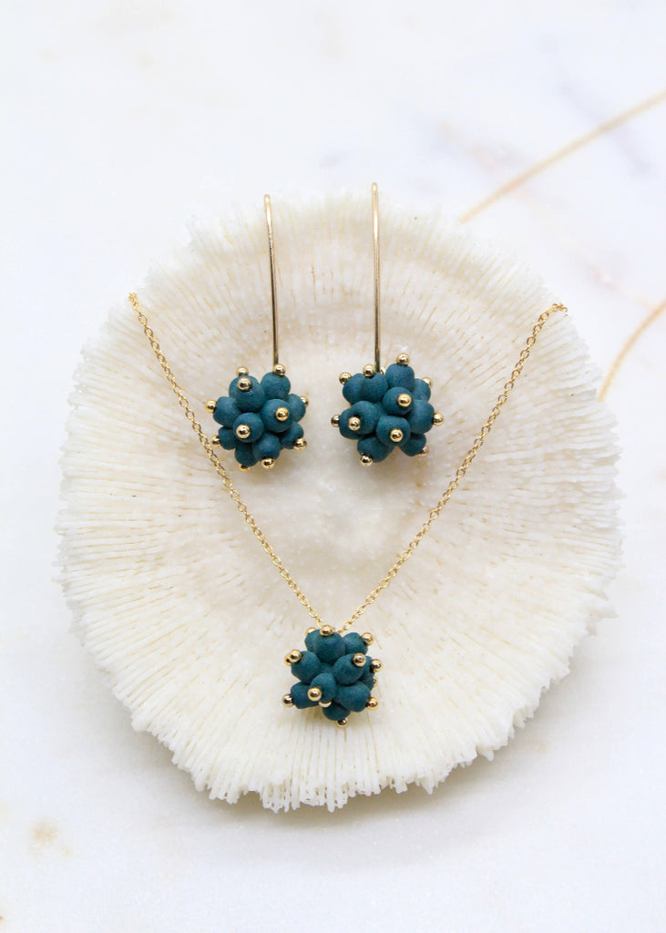 Mier Luo | Berry Necklace | Teal