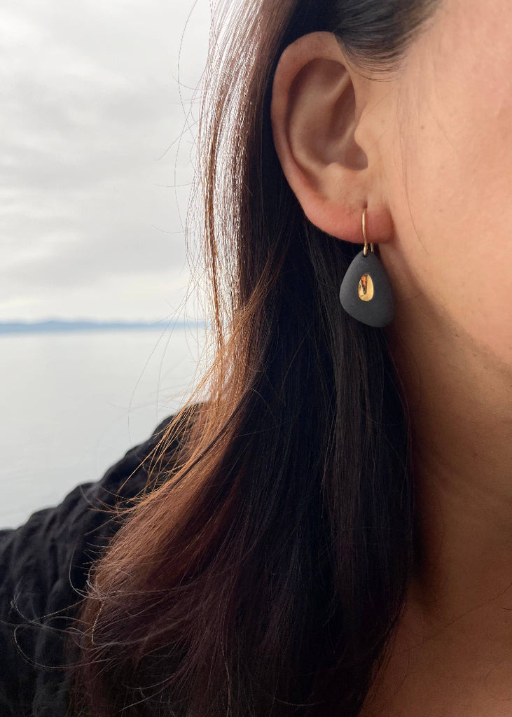Mier Luo | Guardian Wing Earrings | Black