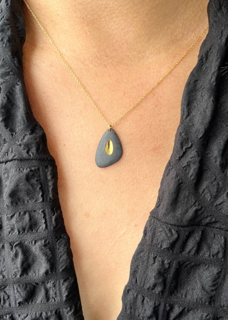 Mier Luo | Guardian Wing Necklace | Black