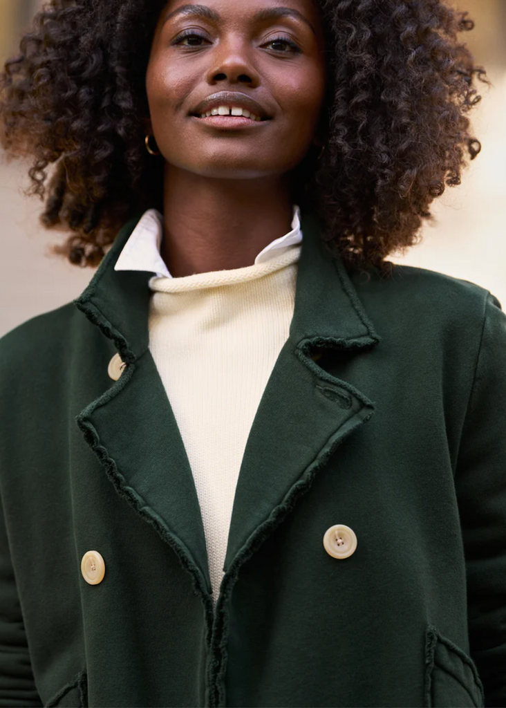 Frank & Eileen | Mini Belfast Cropped Peacoat - Evergreen