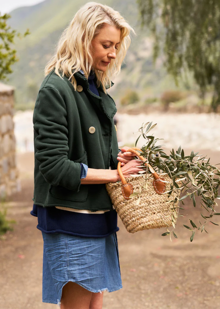 Frank & Eileen | Mini Belfast Cropped Peacoat - Evergreen