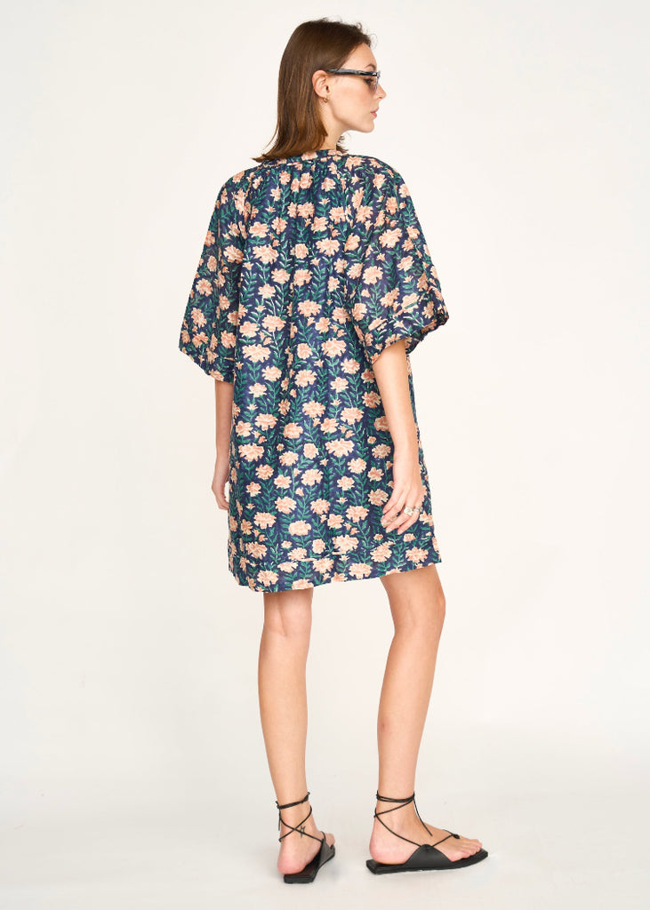 Faro Short Dress in Midnight Pink Carnation