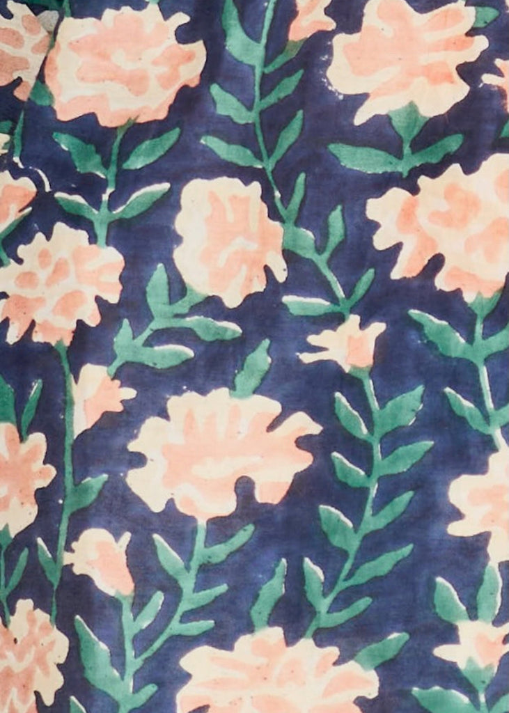 Faro Short Dress in Midnight Pink Carnation