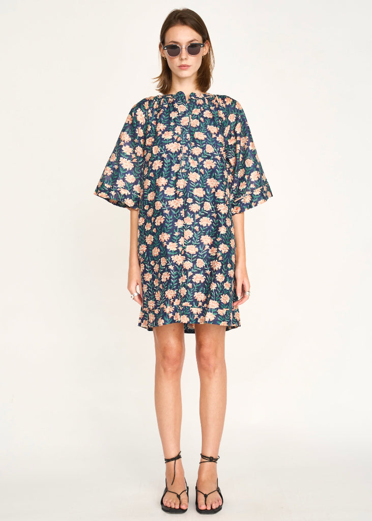 Faro Short Dress in Midnight Pink Carnation
