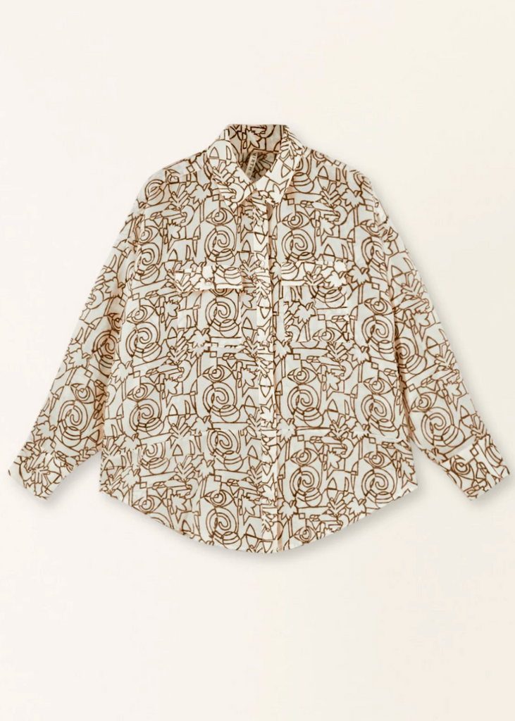 Mirth | Kyoto Shirt in Chocolate Heka