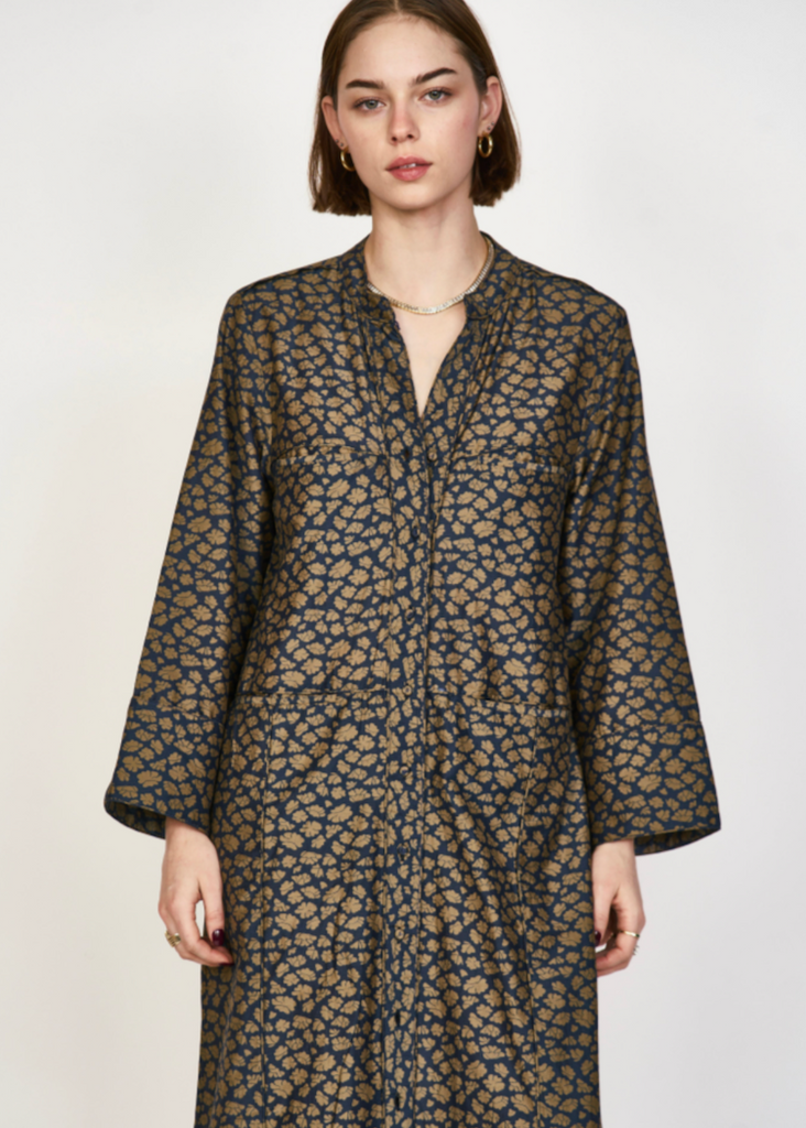 Mirth | Malmo Dress | Navy Lilypad