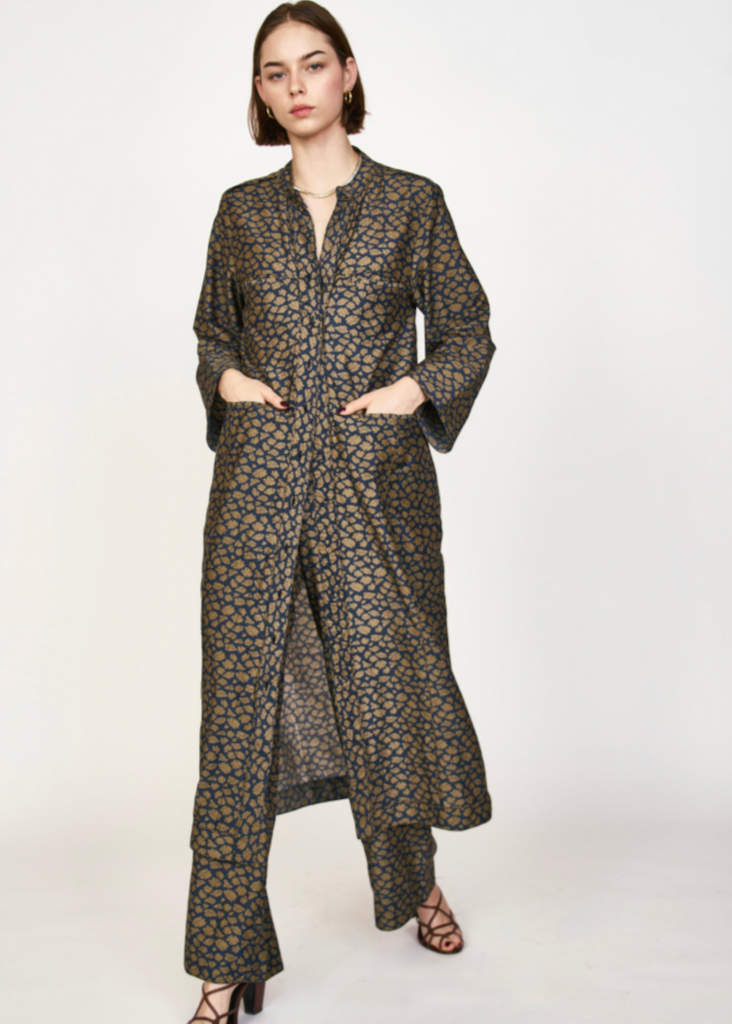 Mirth | Malmo Dress | Navy Lilypad