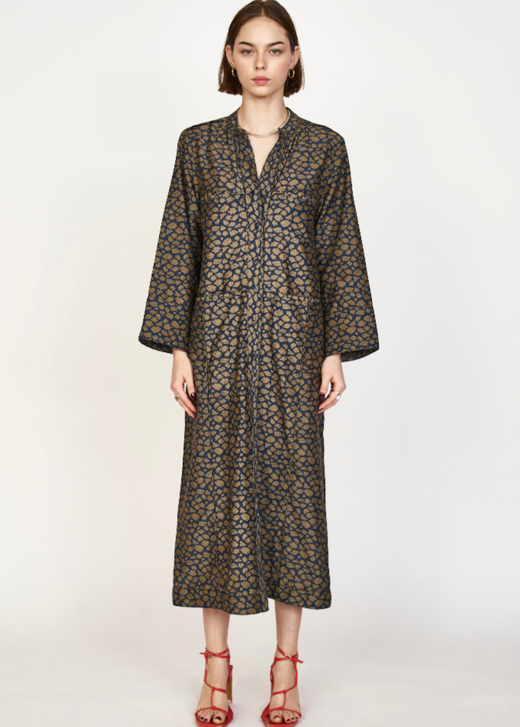 Mirth | Malmo Dress | Navy Lilypad