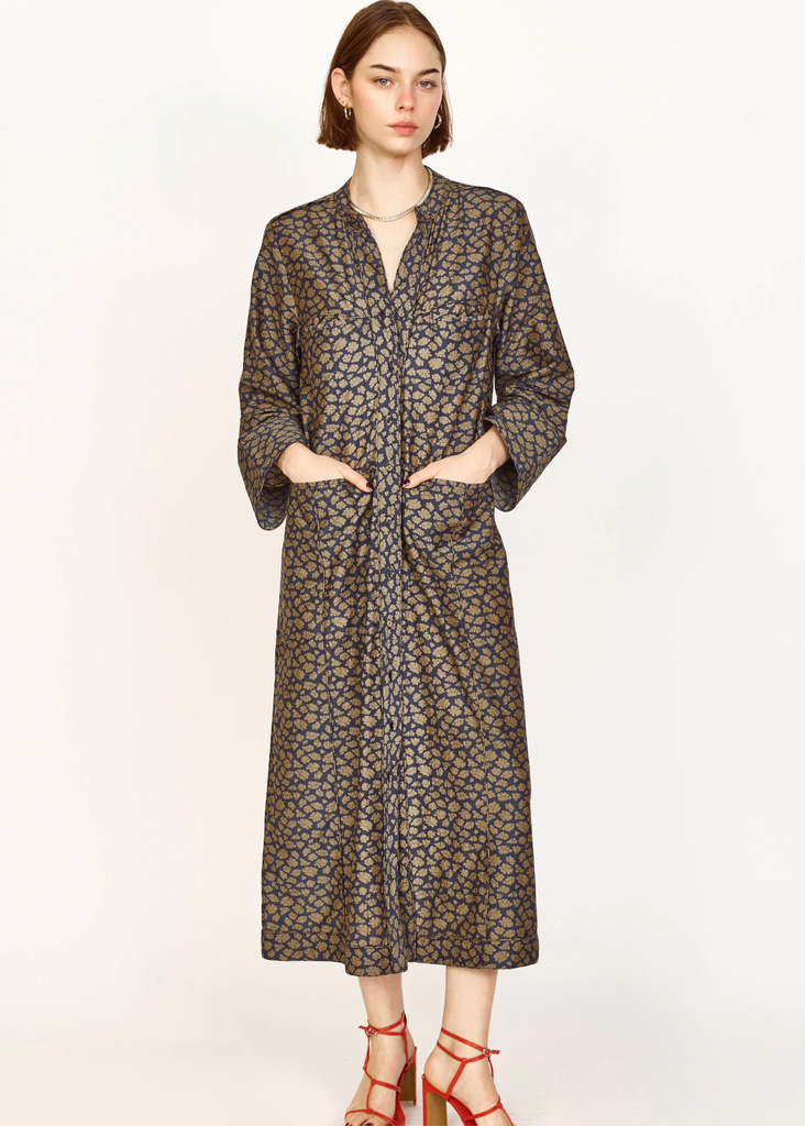 Mirth | Malmo Dress | Navy Lilypad
