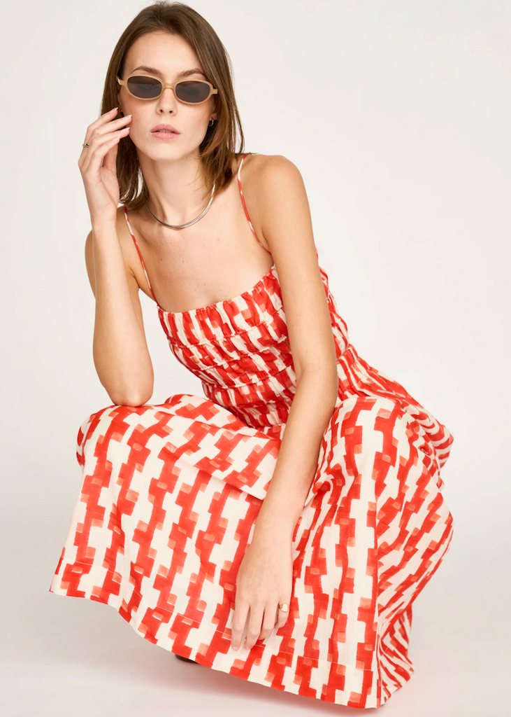 Mirth | Puglia Top in Cherry Hopscotch