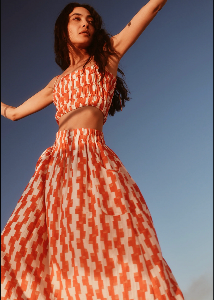 Mirth | Puglia Top in Cherry Hopscotch