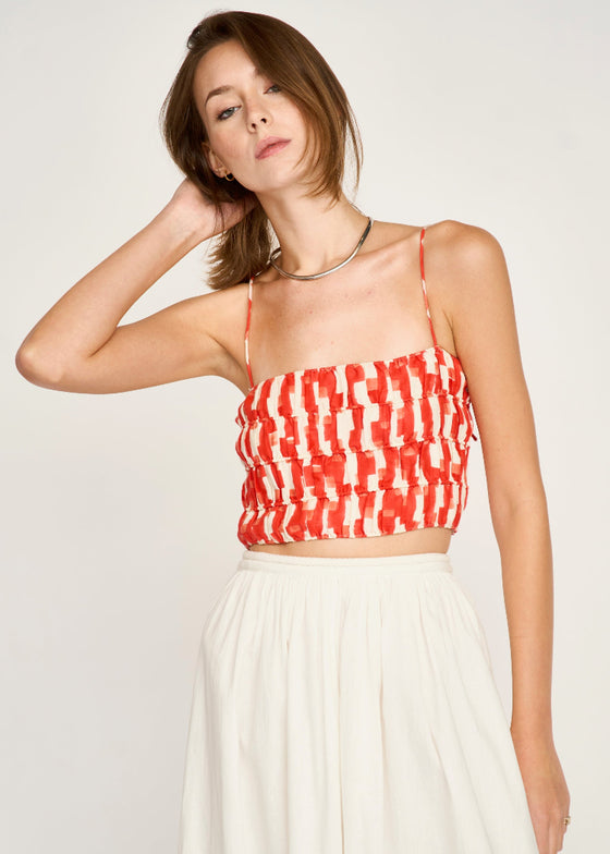 Mirth | Puglia Top in Cherry Hopscotch