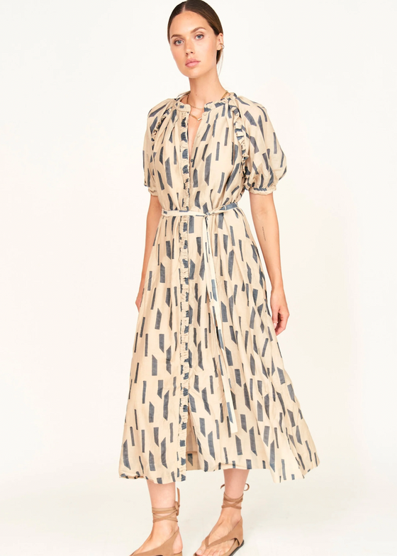 Mirth | Somerset Dress | Parchment Rainfall