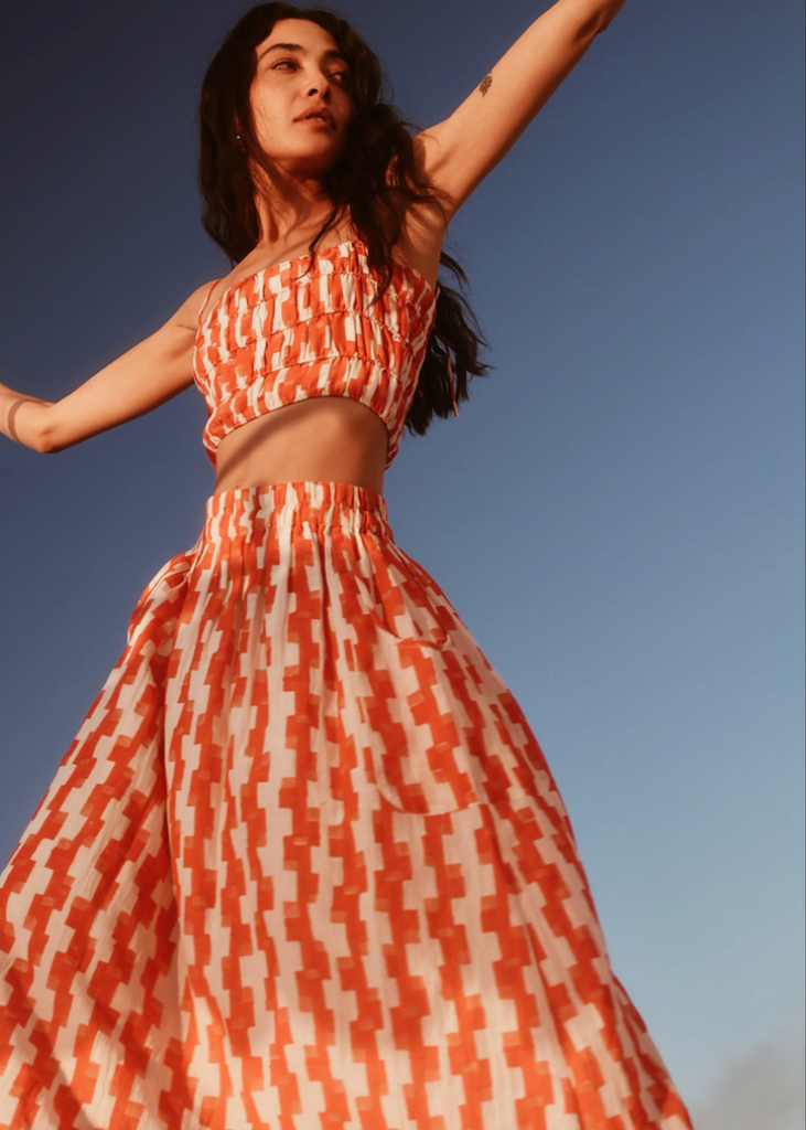 Mirth | Verona Skirt in Cherry Hopscotch